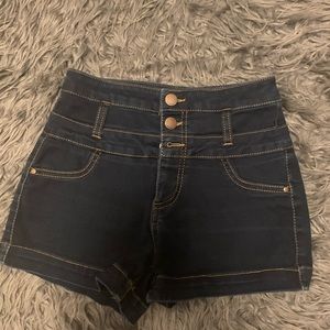 High-waisted shorts